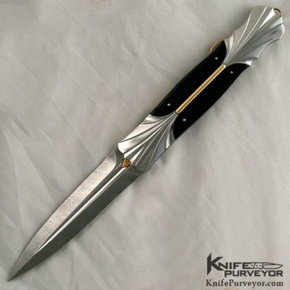 Ken Steigerwalt Custom Knife Penshell & Damasteel Fluted Dagger
