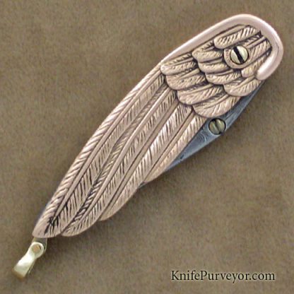 Stephen Olszewski Custom Knife 14Kt Rose Gold Wing Linerlock - Image 2