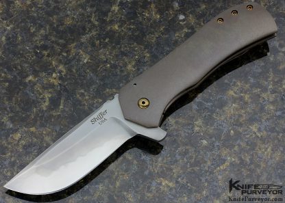 Steve Doc Shiffer Custom Knife Recon w/ Titanium & Brass Frame Lock Flipper