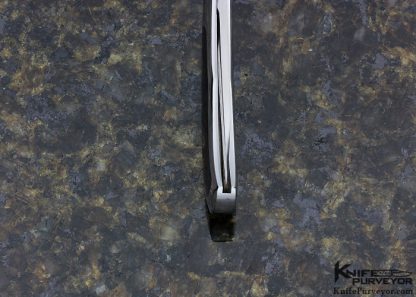 Steve Hoel Custom Knife Black Lip Tahitian Pearl Shell Interframe Wharncliffe Lockback - Image 6