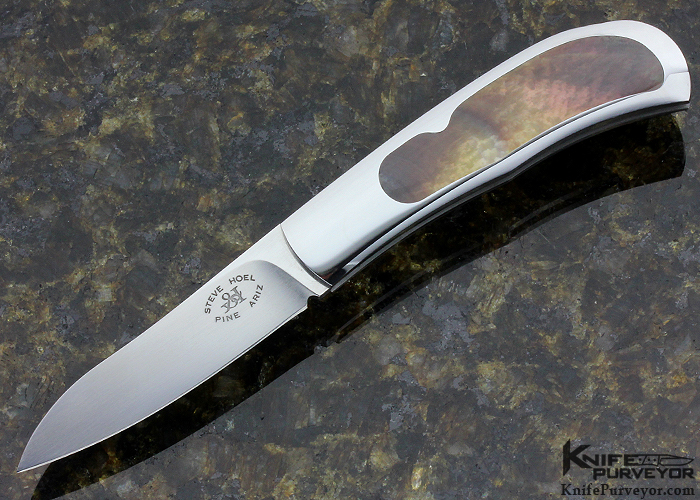 George Muller Custom Knife Damascus Linerlock - Knife Purveyor