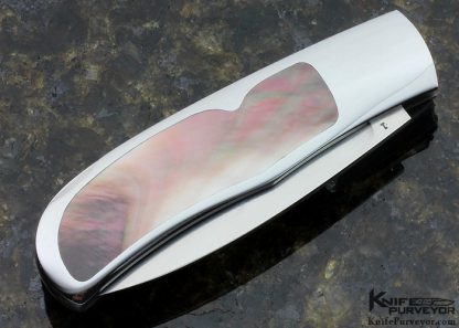 Steve Hoel Custom Knife #1 Black Lip Pearl Inlay Lockback - Image 3