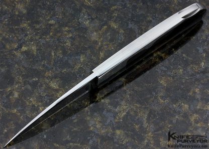 Steve Hoel Custom Knife #1 Black Lip Pearl Inlay Lockback - Image 4