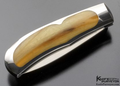 Steve Hoel Custom Knife Sheep Horn Interframe Lockback - Image 5
