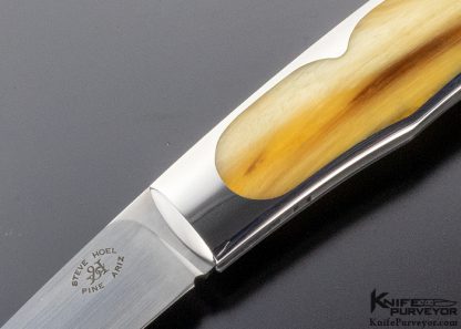 Steve Hoel Custom Knife Sheep Horn Interframe Lockback - Image 2