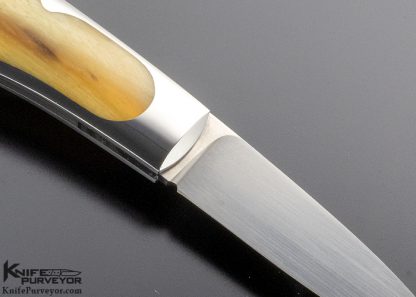 Steve Hoel Custom Knife Sheep Horn Interframe Lockback - Image 4