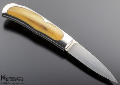Steve Hoel Custom Knife Sheep Horn Interframe Lockback - Image 3