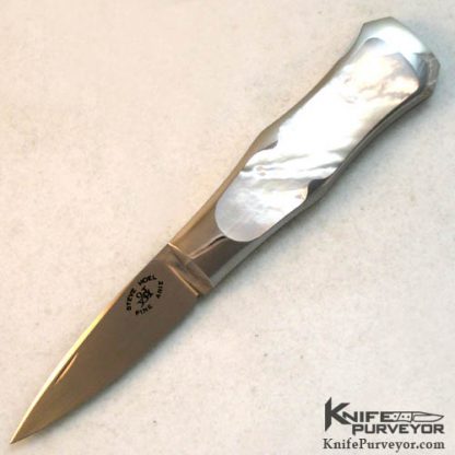Steve Hoel Custom Knife Mother of Pearl Coke Bottle Lockback