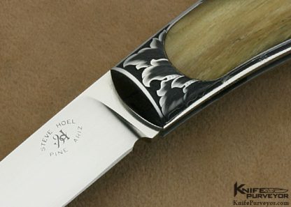 Steve Lindsay Engraved Steve Hoel Big Horn Sheep Interframe Lockback - Image 2