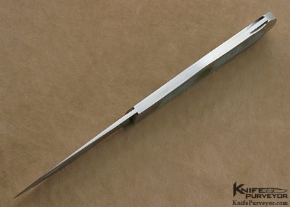 Steve Hoel Custom Knives Triple Interframe Burmese Jade Lockback Coke Bottle Dagger - Image 4