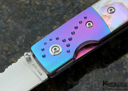 Steve Jernigan Abalone and Machined Anodized Titanium Linerlock 11890