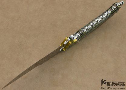 Steve Likarich Custom Knife Abalone Shell & Titanium Fighter - Image 6