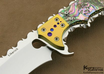 Steve Likarich Custom Knife Abalone Shell & Titanium Fighter - Image 2