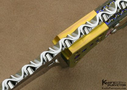 Steve Likarich Custom Knife Abalone Shell & Titanium Fighter - Image 5