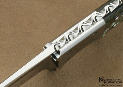 Steve Likarich Custom Knife Abalone Shell and Titanium Hunter - Image 5
