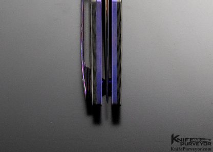 Steve Skiff Custom Knife Black Timascus and Carbon Fiber "Accomplice" LinerLock - Image 8