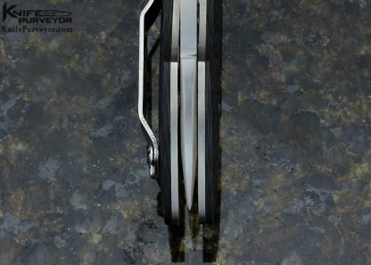 Steve Wood Custom Knife Damasteel Damascus and Carbon Fiber Linerlock - Image 6