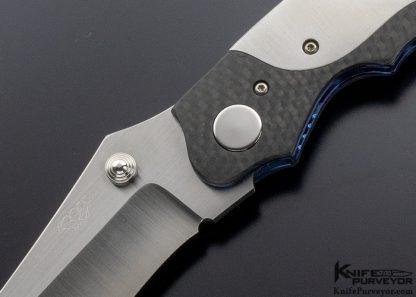 Steve Woods Custom Knife Carbon Fiber Bolster Linerlock - Image 2