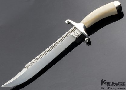 Steven Rapp Custom Knife 12817Nickel Silver & Fossil Walrus Bowie