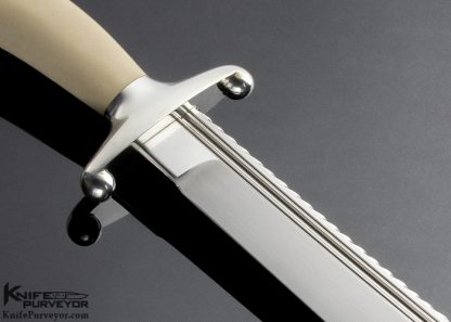 Steven Rapp Custom Knife Nickel Silver & Fossil Walrus Bowie - Image 4