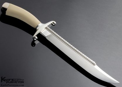 Steven Rapp Custom Knife Nickel Silver & Fossil Walrus Bowie - Image 3