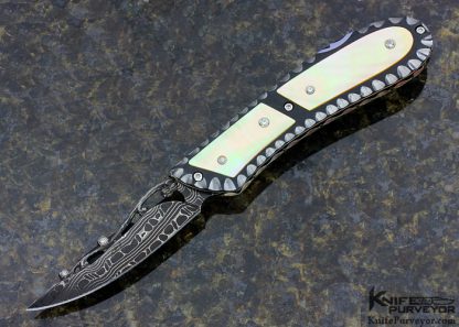 Suchat Jangtanong Custom Knife Damascus & Gold Lip Pearl w/ Diamonds