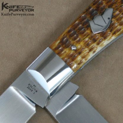 Tony Bose Custom Knife Dogs Head Trapper Slipjoint - Image 2