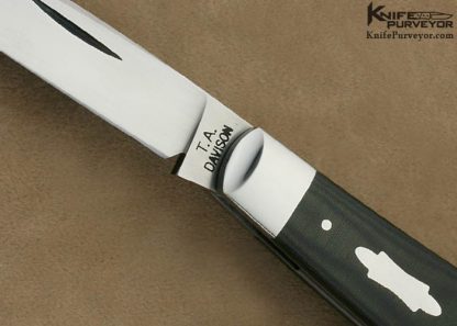 T.A. Davison Custom Knife Canvas Micarta Slipjoint - Image 2