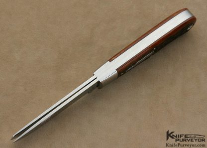 Terry Davis Custom Knife Large "Bullet" Jigged Bone Trapper Slip Joint - Image 4