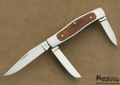 Terry Davis Custom Knife Bone Interframe 3 Blade Stockman Slip Joint