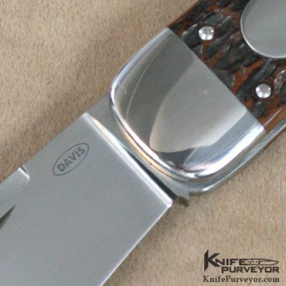 Terry Davis Custom Knife 2 Bladed Jigged Bone Slipjoint - Image 2