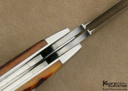 Terry Davis Custom Knife Large "Case Style" Stag Trapper Slip Joint - Image 6