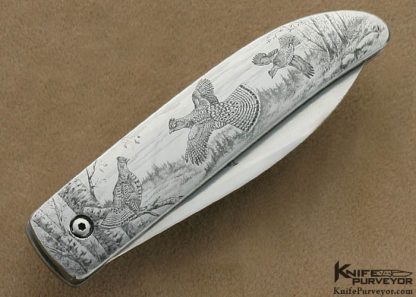 Bob Terzuola Custom Knife Brescia, Italy Engraved Linerlock Made For Barrett Smythe - Image 3