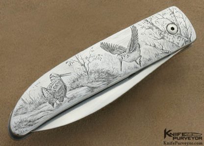 Bob Terzuola Custom Knife Brescia, Italy Engraved Linerlock Made For Barrett Smythe - Image 4