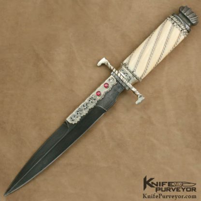 Tex Skow Custom Knife Ron Nott Engraved Fluted Pre-ban Ivory Fighter