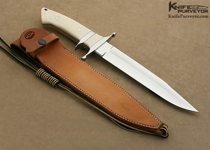 Thad Buchanan Custom Knife Pre-ban Elephant Ivory Big Bear Subhilt Fighter - Image 4