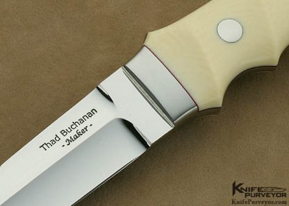 Thad Buchanan Custom Knife Pre-ban Elephant Ivory Bob Loveless Improved Handle Hideout - Image 2