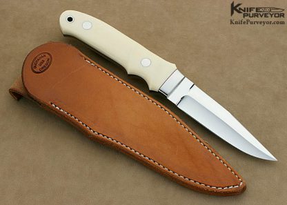 Thad Buchanan Custom Knife Pre-ban Elephant Ivory Bob Loveless Improved Handle Hideout - Image 3