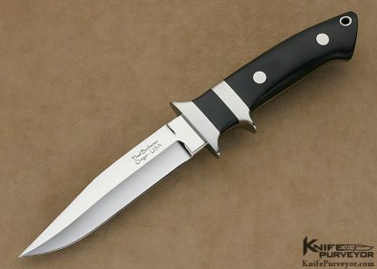 Thad Buchanan Custom Knife R.W. Loveless Signature Logo Black Micarta Baby Bear Subhilt Fighter