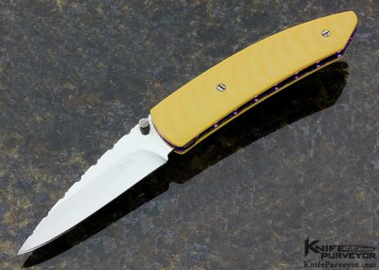 Thomas Vallotton Custom Knife Westinghouse Micarta D/A Auto Linerlock