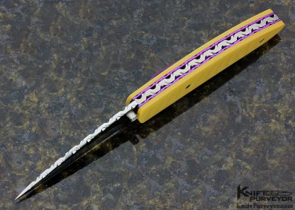 Thomas Vallotton Custom Knife Westinghouse Micarta D/A Auto Linerlock - Image 4