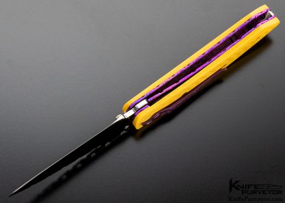 Thomas Vallotton Custom Knife Westinghouse Micarta D/A Auto Linerlock - Image 7