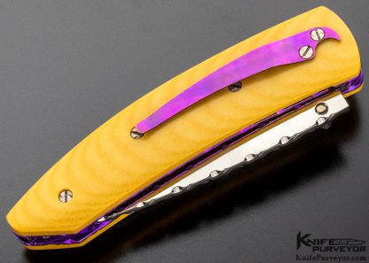 Thomas Vallotton Custom Knife Westinghouse Micarta D/A Auto Linerlock - Image 5