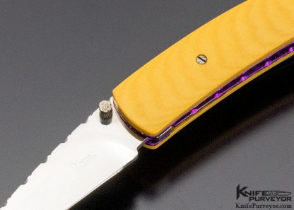 Thomas Vallotton Custom Knife Westinghouse Micarta D/A Auto Linerlock - Image 2