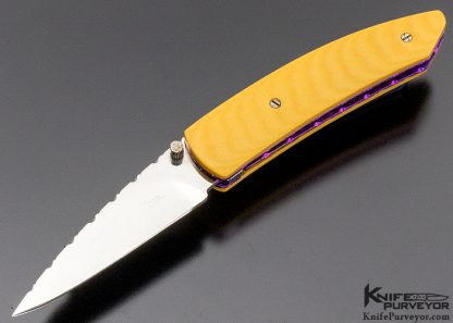 Thomas Vallotton Custom Knife Westinghouse Micarta D/A Auto Linerlock