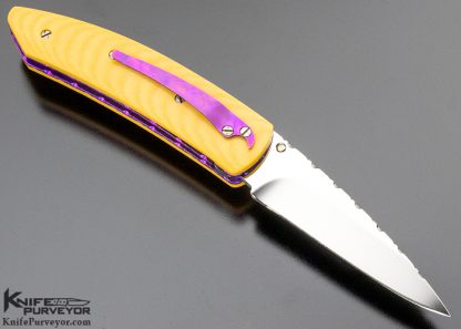 Thomas Vallotton Custom Knife Westinghouse Micarta D/A Auto Linerlock - Image 3