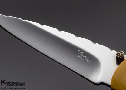 Thomas Vallotton Custom Knife Westinghouse Micarta D/A Auto Linerlock - Image 9