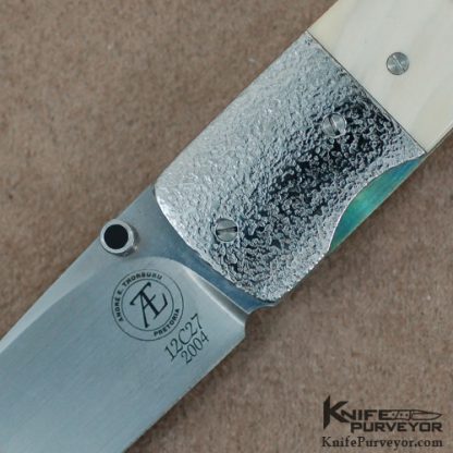 Andre Thorburn Custom Knife Warthog Ivory & Stippled Bolster Linerlock - Image 2