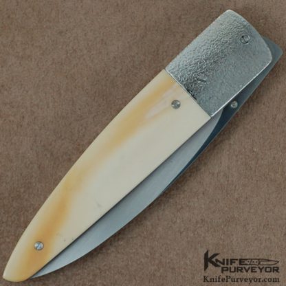 Andre Thorburn Custom Knife Warthog Ivory & Stippled Bolster Linerlock - Image 3