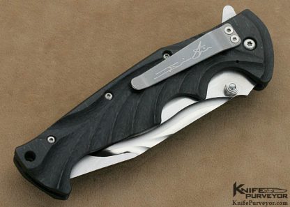 Brian Tighe Custom Knife Fluted BG-42 and Fluted Carbon Fiber Tighe Breaker Linerlock - Image 3